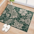 thumbnail image 1 of World Rug Gallery Modern Floral Flowers Textured Flat Weave Indoor/Outdoor Door Mat - GREEN 2'x3', 1 of 8