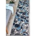 thumbnail image 1 of World Rug Gallery Modern Floral Non-Slip (Non-skid) Area Rug - Gray 1'10" x 7', 1 of 6