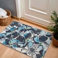 thumbnail image 1 of World Rug Gallery Modern Floral Non-Slip (Non-skid) Area Rug - Gray 2'7"x4', 1 of 8