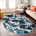 thumbnail image 1 of World Rug Gallery Modern Floral Non-Slip (Non-skid) Area Rug - Gray 5'x6'6" Oval, 1 of 8