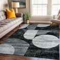 thumbnail image 1 of World Rug Gallery Modern Geometric Design Area Rug - BLACK 5' X 7', 1 of 8