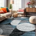 World Rug Gallery Modern Geometric Design Area Rug BLUE 7' 10" x 10