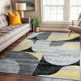 thumbnail image 1 of World Rug Gallery Modern Geometric Design Area Rug - YELLOW 5' X 7', 1 of 8