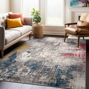 World Rug Gallery Perugia Modern Abstract Area Rug - Multi 5'x7'