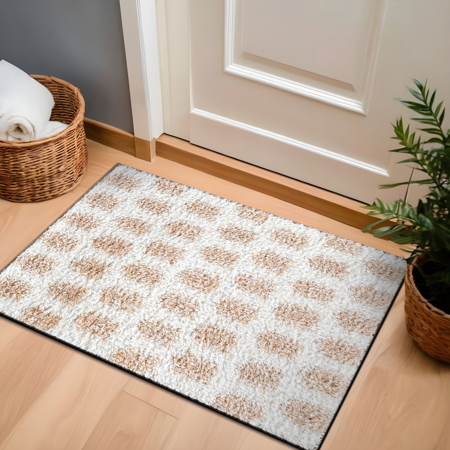 World Rug Gallery Scandinavian Arrow Shag Rug – Medium Pile, Soft ...