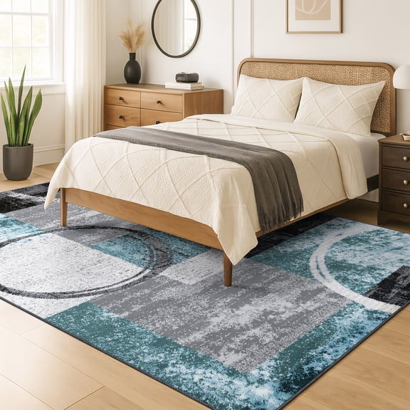 World Rug Gallery Toscana Modern Floral Gray Indoor Area Rug in Polypropylene (Stain-Resistant, Non-Shedding) 12'x15'