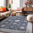 thumbnail image 1 of World Rug Gallery Transitional Bordered Machine Washable 7'7"x9'6" Dark Gray Area Rug, 1 of 8