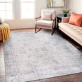 thumbnail image 1 of World Rug Gallery Transitional Distressed Vintage Machine Washable Area Rug- BLUE 7'7"X9'6", 1 of 8