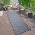thumbnail image 1 of World Rug Gallery Transitional Floral Circles Textured Flat Weave Indoor/Outdoor Area Rug - BLUE 2'x7', 1 of 8