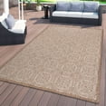 thumbnail image 1 of World Rug Gallery Transitional Floral Circles Textured Flat Weave Indoor/Outdoor Area Rug - BROWN 7'10"X10', 1 of 9
