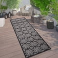 thumbnail image 1 of World Rug Gallery Transitional Geometric Textured Flat Weave Indoor/Outdoor Area Rug - BLACK 2'x7', 1 of 9