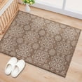 thumbnail image 1 of World Rug Gallery Transitional Geometric Textured Flat Weave Indoor/Outdoor Door Mat - BROWN 2'x3', 1 of 8