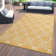 thumbnail image 1 of World Rug Gallery Transitional Geometric Textured Flat Weave Indoor/Outdoor Area Rug - YELLOW 5' X 7', 1 of 9