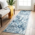 thumbnail image 1 of World Rug Gallery Trellis Bordered Moroccan Area Rug - Blue 2'x7', 1 of 8