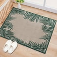 thumbnail image 1 of World Rug Gallery Tropical Floral Palm Leaves Textured Flat Weave Indoor/Outdoor Door Mat - GREEN 2'x3', 1 of 8