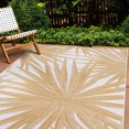thumbnail image 1 of World Rug Gallery Tropical Leaves Nature Inspired Reversible Indoor/Outdoor Area Rug - Yellow 7'10"x10', 1 of 7