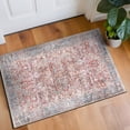 thumbnail image 1 of World Rug Gallery Vintage Distressed Machine Washable Door Mat- RED 2'x3', 1 of 8
