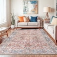 thumbnail image 1 of World Rug Gallery Vintage Distressed Machine Washable Area Rug- RED 7'7"X9'6", 1 of 8