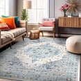 thumbnail image 1 of World Rug Gallery Vintage Oriental Distressed Medallion Cream 5' x 7' Area Rug, 1 of 8