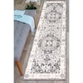 thumbnail image 1 of World Rug Gallery Vintage Oriental Distressed Medallion Grey 2' x 7' Indoor Runner Rug, 1 of 6