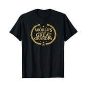 World'S Best Great Grandpa Shirt - Greatest Ever Award BLACK Unisex S-5XL Hot Trending Shirt, Vintage Birthday Gift