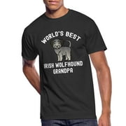 World'S Best Irish Wolfhound Grandpa Men's 50/50 T-Shirt