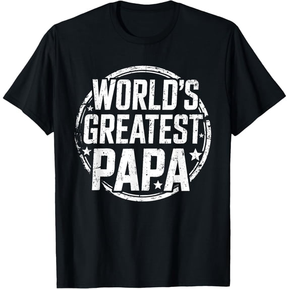 World'S Greatest Papa Shirt Best Grandpa Men T-Shirt