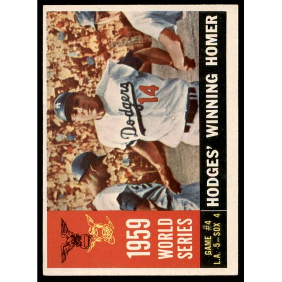 World Series Game 4/Gil Hodges/Winning Homer Card 1960 Topps #388