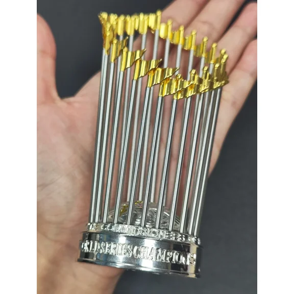 World Series Trophy , Metal 4. 8 in Common Version Replica Trophy, Championship trophy for baseball fans champion.