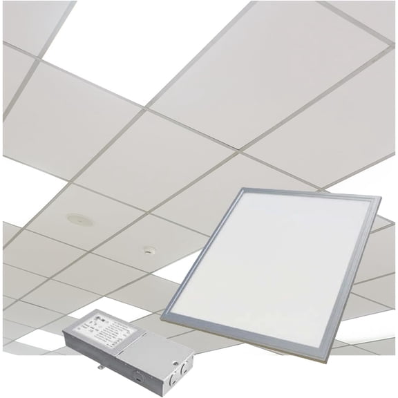 World Smart 2x2 LED Panel Light 6 Pack - 40W with 3CCT 3000K, 4000K, 5000K - Dimmable & Changeable - Drop Ceiling Fixture, Flat Panel LED Light for Office / Commercial Grade