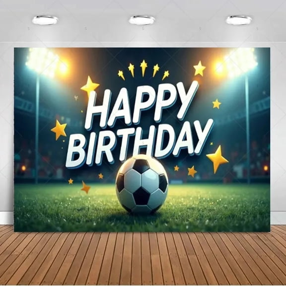 World Soccer Backdrop Banner Flag, 5 x 3 ft World Soccer Party Decorations, Fabric Flag Banner Background for Garden Table Wall Indoor Outdoor Home