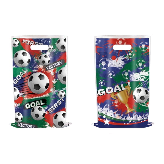 World Soccer Party Supplies Set Includes Paper Plates Cups Napkins Tablecloth and Soccer Banner for Sports Event Decorations