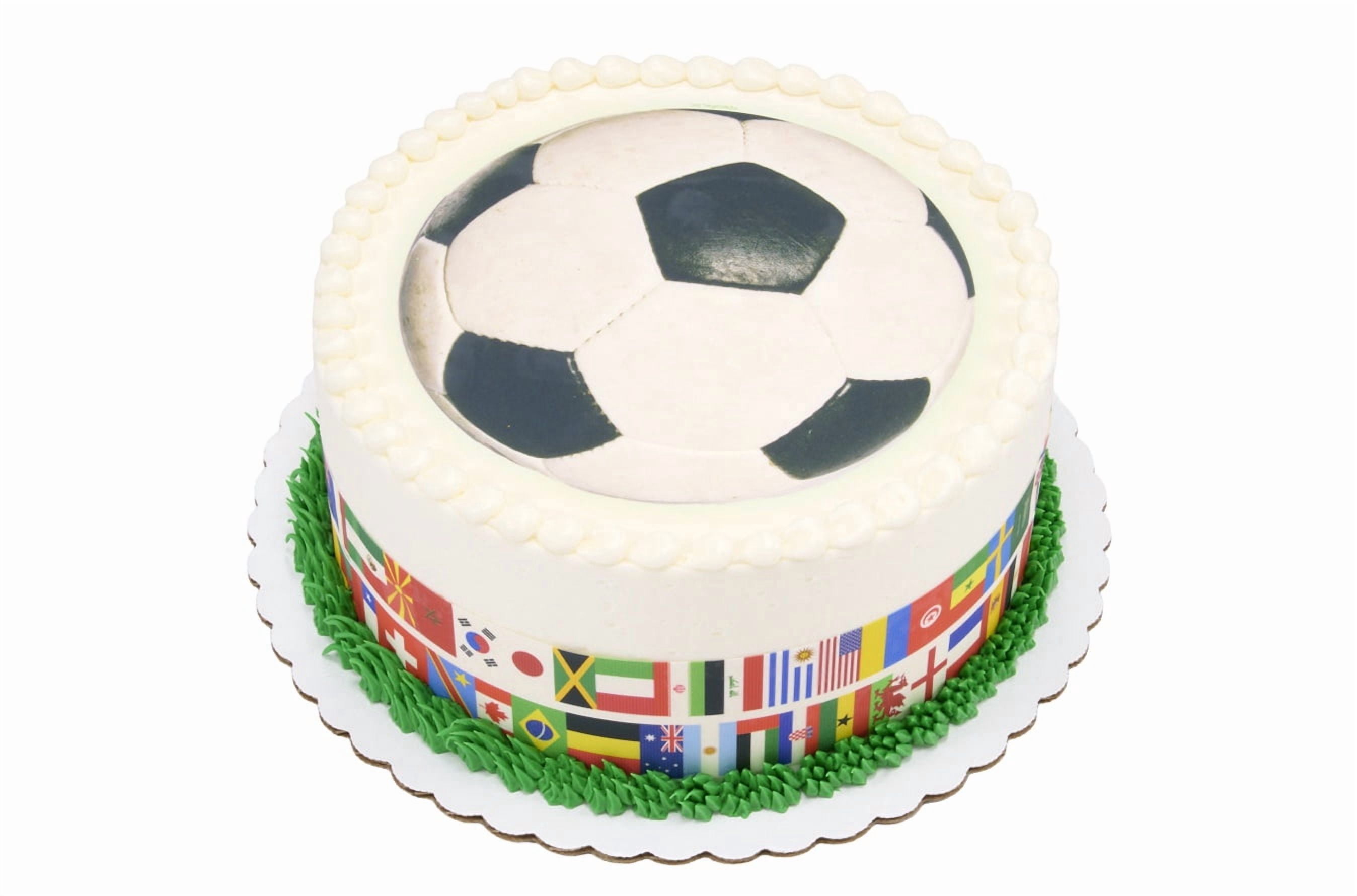 World Soccer Round Cake