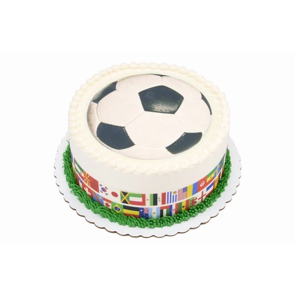 World Soccer Round Cake