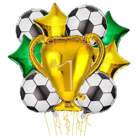 World Soccer Themed Balloon Garland Arch Kit, Soccer Party Decorations, Green White Black Balloon Arch for Sports Party Decorations Soccer Club Party
