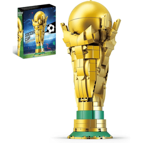 World Soccer Trophy Building Set, Football Award STEM Collection Display Model For Soccer Fans, 446 PCS