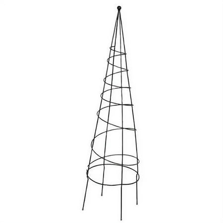World Source Partners Spiral Steel Obelisk Trellis (Set of 10)