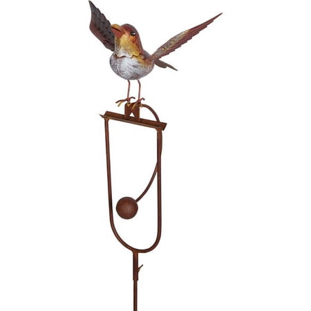 World Source Partners WSPWX14334 Kinetic Rocking Landing Bird on a Garden Stake