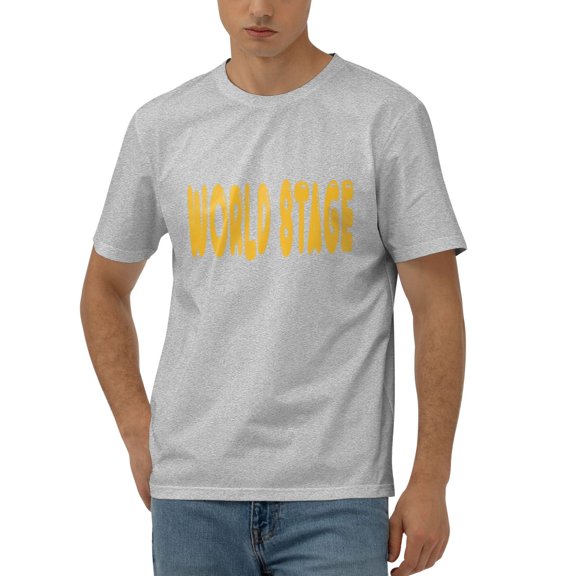 World Stage T-shirts for women,men,graphic,funny,trendy,vintage,aesthetic,cool,popular,casual,fashion,graphic funny,graphic vintage,graphic cool,Gray M
