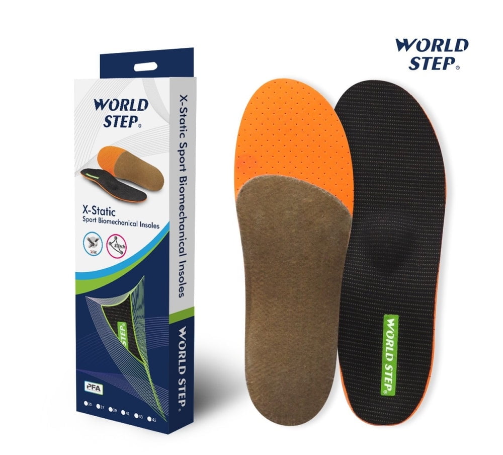 World Step® Silver Sport Insoles Orthotic Shoe Inserts Plantar