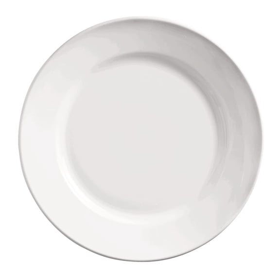 World Tableware 840-440R-11 Porcelana 11 Wide Rim Plate - 12 / CS"