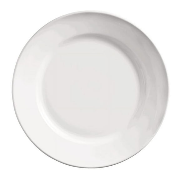 World Tableware 840-445R-12 Porcelana 12 Wide Rim Plate - 12 / CS"