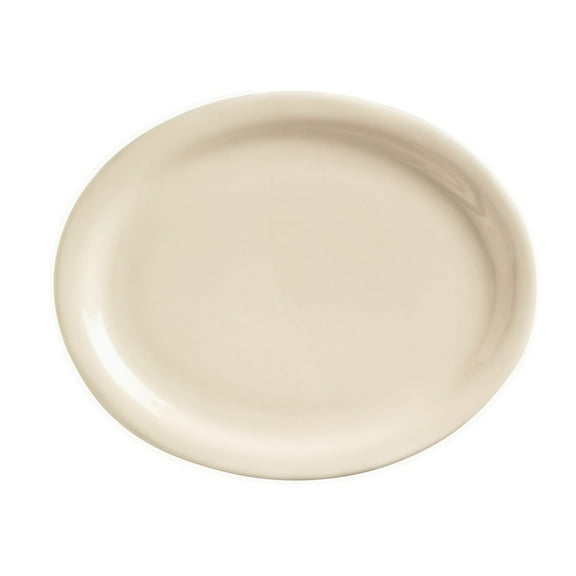 World Tableware NR-12 Kingsmen White 9-3/4 Oval Platter - 24 / CS"