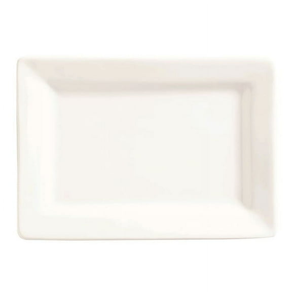 World Tableware SL-20 Slate White 8 x 6" Rectangular Plate - 24 / CS"