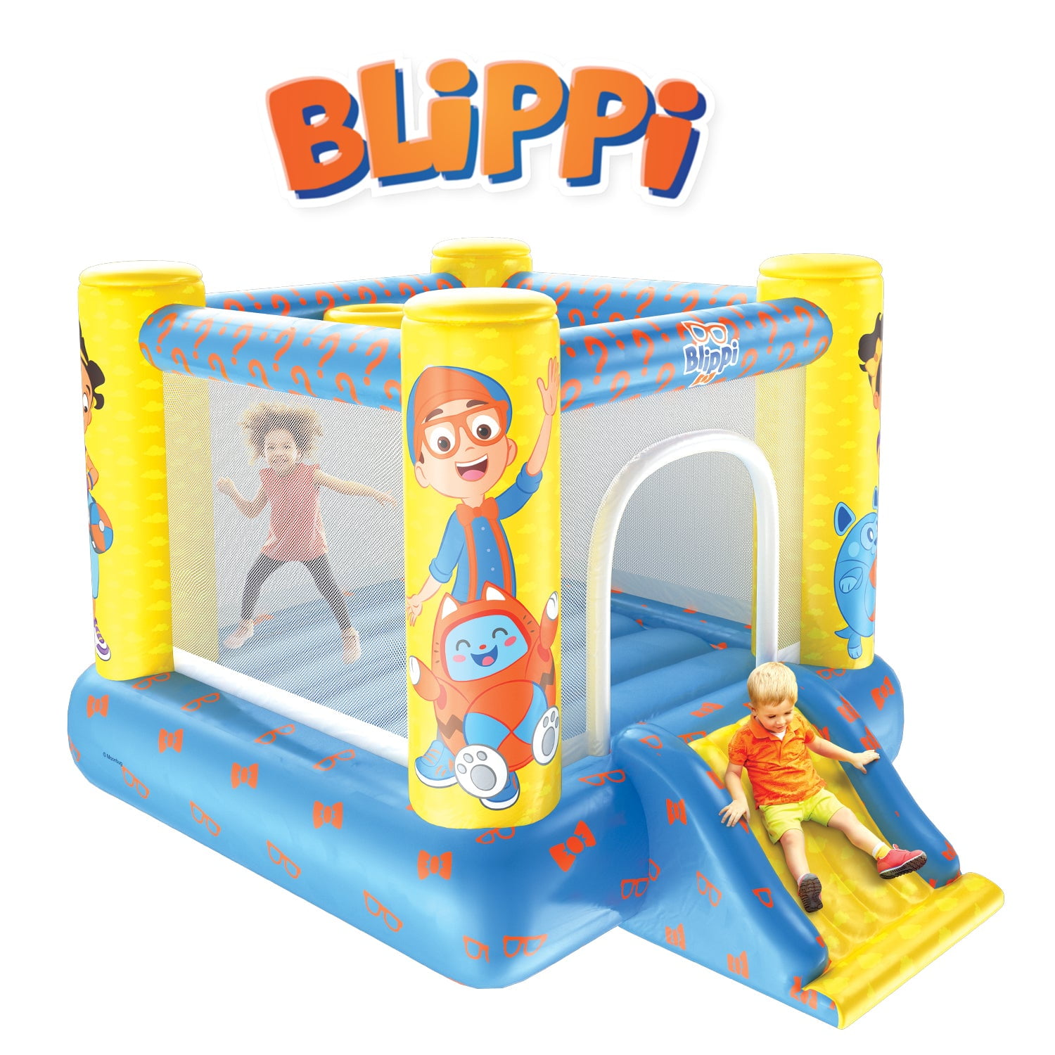 World Tech Toys Moonbug Blippi Inflatable Bouncer, 3-8 Years, 8.20 x 6.60 x 5.00