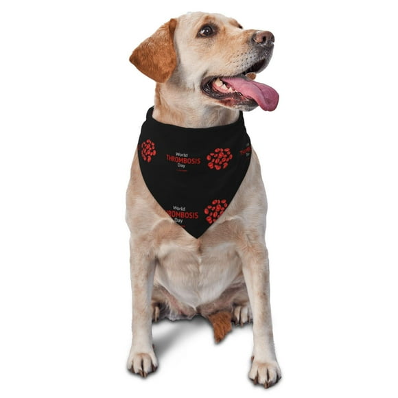 World Thrombosis Day Dog Bandana Adjustable Triangle Bibs Cats Dogs Scarf Pet Kerchief
