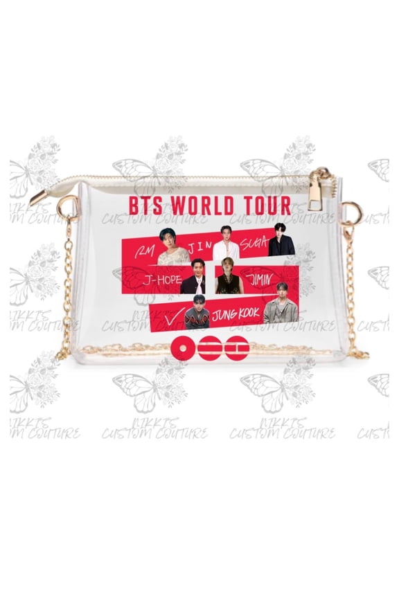 World Tour Clear Crossbody Bag KPop Concert Purse Stadium Approved Clear Bag Fan Gift Cros