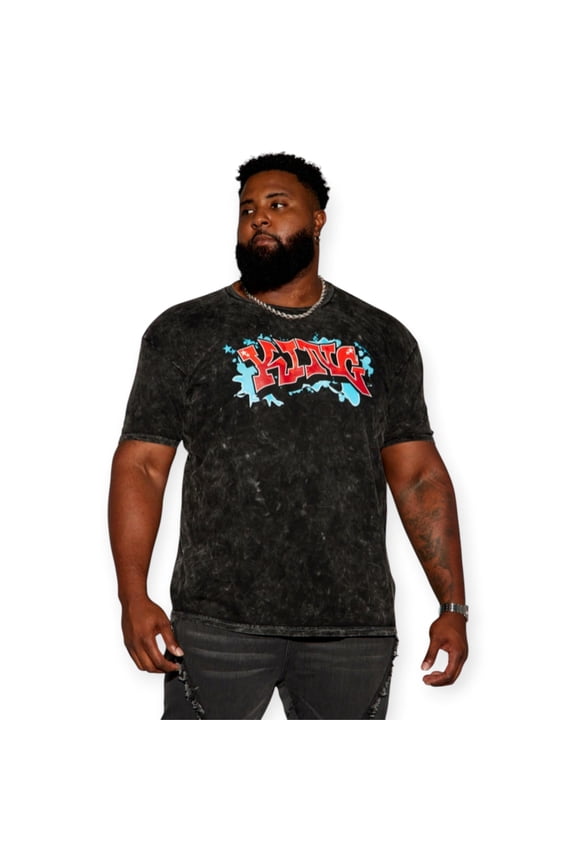 World Tour Men King Tee (Washed Black)