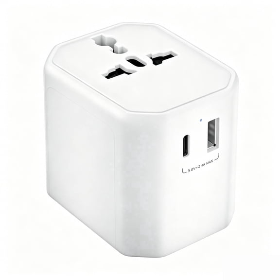 Universal Travel Adapter,International Power Adapter with USB C and USB A Charging Port,Travel Adapter Worldwide for USA EU UK AUS/NZ