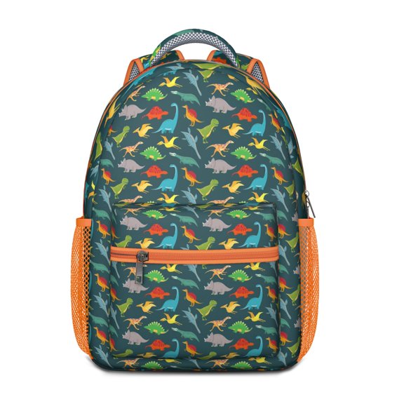 World Travel Dinosaur Backpack - Lightweight & Durable Daypack for Commuters with Abstract Dino Art